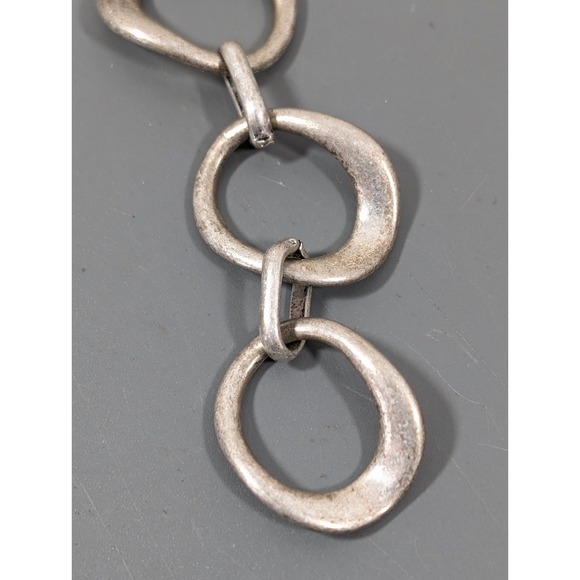 Premier Designs Silver Tone Chain Y-Drop Necklace Black Multi Cord necklace 20" - Picture 3 of 11